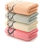 Paquete de 4 toallas de baño faciales de Algodón jacquard absorbentes de color sólido para adultos, ajustadas para baño, Hotel de Playa