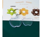 2-5Pcs/Pack Transparent Rectangle Blank Acrylic Insert Keychain Photo Picture Frame Keyring Holder DIY Split Ring KeyChain Gift