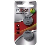 Elbat pack de 2 pilas litio de boton cr2016 3v