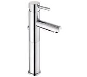 Unisan Icone grifo monomando de lavabo caño alto con válvula de desagüe y acabado cromo para baño