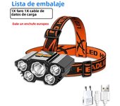 8LED Powerful Rechargeable Head Flashlight for Fishing Led Headlamp Camping Headlights Hunting Torch Hiking Front Lanterns