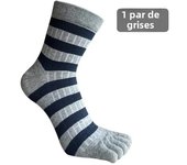 1/5 Pairs Man Short Five Finger Socks Business Cotton Striped Elastic Breathable Party Dress Gentleman Toe Happy Socks 4 Seasons