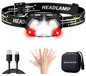 9 Led Sensor Headlamp USB Rechageable Motion Sensor Headlight 2000LM Portable Fishing Camping Outdoor Head Lamp Work Flashlight