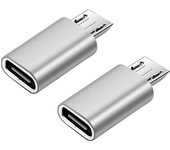 (2 Piezas)  Adaptador USB C Hembra a Micro USB Macho Compatible con Galaxy S7/S7 Edge/S6/J7/J3, Huawei y Otro Dispositivo