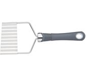 KitchenCraft Cortador de Patatas Chip de Acero Inoxidable con Mango Ergonómico, 21,5 x 8,5 cm – Gris