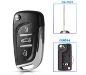 KEYYOU Modified Filp Folding Remote Car Key Shell Case For Peugeot 207 307 407 408 308 For Citroen C4 C2 HU83/VA2 Blade CE0536