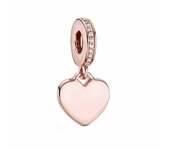 Charm Pandora Rose Etiqueta de Corazón para Grabar