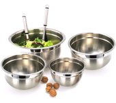 Crc Juego de Boles de Cocina Acero Inoxidable Chantilly | Set de 4 | Diseño y Funcionalidad