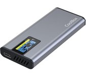 Caja externa ssd m.2 nvme ps32 con pantalla lcd gris coolbox
