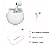 Original Air Pro 6 TWS Wireless Bluetooth Headset, 5.3 Headphones, Mini Earphones, with Microphone Charging Box, For Xiaomi IPho