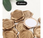 25pcs Initial Alphabet Adhesive Wax Seal Stickers, Letter (A B D F G H J K L M N P R U V ) Wax Seal Stamp Stickers Envelope Seal