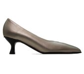 Pedro Miralles 28351 Zapato de salón con tacón bajo para mujer,suela de goma,clásico,sencillo,escotado,punta fina,de piel para señora
