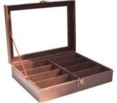 Sunglasses Organizer Multiple Eyeglasses Eyewear Display Watch Case for Women Men Leather Multi Jewelry Collection Holder