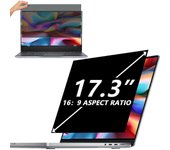 Pantalla de privacidad para computadora portátil de 17,3 pulgadas, protector de pantalla de filtro de privacidad de aspecto 16:9 extraíble para computadora portátil de 17,3 pulgadas, pestañas de montaje deslizantes con luz azul antideslumbrante Cov