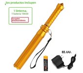 Baseball Bat LED Flashlight AluminumAlloy Focusable Zoomable Super Bright Self Defense Mace Light Tactical Baton Emergency Torch
