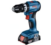 Bosch Professional 18V System GSB 18V-45 - Taladro Percutor a Batería (Brushless, 45 Nm, 1900 Rpm, 2 Baterías X 3.0 Ah, en L-BOXX) - Potente Taladro Percutor