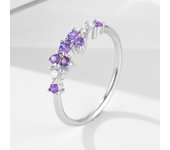 new minimalistic birthstone zircon trend the night sky Inspired twinkling stars Stackable cluster rings jewelry for women girls