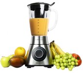Cecotec 4140 Power Black Titanium 2000MAX PerfectMix. Batidora Vaso con Potencia 1300 W Cuchilla de 6 Hojas con Recubrimiento de Titanio Negro Capacidad 1 8 litros Incluye Filtro licuados