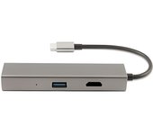 Coolbox hub minidock4 usb-c - 3x usb 3.0, 1x hdmi, 1x rj45 - fabricado en aluminio