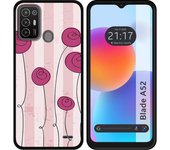 Funda Silicona para ZTE Blade A52 diseño Flores Vintage Dibujos