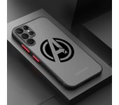 Marvel Avengers LOGO For Samsung S23 S22 S21 S20 S10 S9 Note 20 10 Ultra Plus FE Lite Frosted Translucent Phone Case