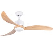 Ventilador de techo silencioso XTRELAMP VIDAR Motor Dc  6v BLANCO LED 18W con mando a distancia 2000 lm Diámetro 115cm