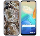 Funda Silicona para Vivo Y55 5G diseño Mármol 14 Dibujos