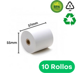 Start Electric  Rollos de Papel Térmico para Datáfono (TPV) y Caja Registradora Sin BPA - Ideal para Impresión de Tickets y Recibos en comercios  57x35mm, 57x55mm, 80x80mm, Mandril: 12 mm  Marca Criscolor