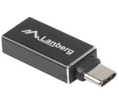 ADAPTADOR USB LANBERG USB-C M 3.1 A USB-A H OTG NEGRO