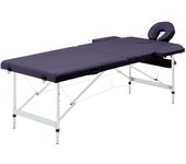 vidaXL Camilla de Masaje Plegable 2 Zonas Aluminio y Portátil Color Blanco y morado,  Blanco y rosa,  Morado