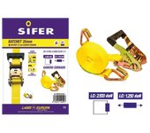 Sifer ratchet 35mm ergonomi. 5,5m+0,5m gan cerrado sirt35-6-gc-b