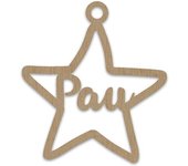 Bola de navidad de madera nombre para el árbol de Navidad formato esfera estrella corazón | Ornamento decoraciones colgantes de Navidad | Lulamuk