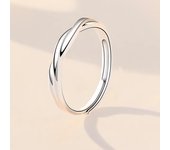 Fashion Couple Rings Set Silver Color Simple Opening Adjustable Finger Ring Light Luxury Jewelry For Women Men Anniversary Gift