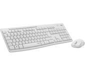 Logitech MK295 Silent Combinación de Teclado y Ratón Inalámbricos con SilentTouch, Seguimiento Óptico, Tecnología Inalámbrica sin Demoras, 90% Menos de Ruido, QWERTY Español, Blanco