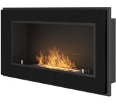 Marco 900 SimpleFire con Cristal Negro Chimenea de Bioetanol empotrada
