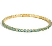 Colorful Crystal Tennis Bracelet for Women Waterproof Multicolor 3MM CZ Wedding Birthstone Hand Chain Jewelry Wholesale
