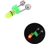 1-10pcs Night Fishing Rod Bite Bait Alarm Light with Twin Bells Ring Fishing Bite Alarm Indicator Carp Fishing Accessories