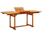 Mesa de Comedor Jardín Madera maciza Acacia (120-170)x80x75 cm