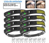 1-15Pcs LED Induction Headlamp USB Rechargeable Head Flashlight Powerful Camping Head Lantern Fishing Headlight 18650 Battery