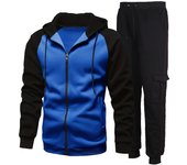 Chaqueta con capucha de dos piezas de otoño e invierno para hombre + mono, traje deportivo informal para hombre