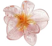 Pinza para el pelo con forma de flor transparente, pasadores para el pelo tipo banana, pinza antideslizante para la mandíbula, bonita pinza para el pelo para niñas, soporte para cola de caballo para mujeres