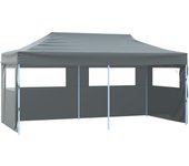 vidaXL Carpa Plegable Profesional con 4 Paredes Acero 3x6m Tienda Color Antracita,  Azul,  Blanco y mas