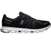 Zapatillas Negras On Running Cloud 6 Black/White Women Ajuste Holgado