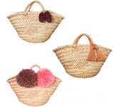 3 Cestas playa Capazos Mini sin decorados para niñas de arras Medidas: 27 x 24 x 17 cm