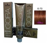 Tinte Igora Royal Absolutes 6-70 Rubio Oscuro Cobrizo Natural 60 ml. Schwarzkopf