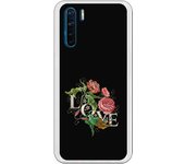 Funda compatible con Oppo A91 - Reno 3 - tatoo rosa efecto bordado