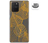 Tumundosmartphone Funda Gel Transparente para Samsung Galaxy S10 Lite diseño Hojas Dibujos