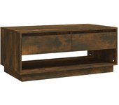 vidaXL Mesa de centro madera contrachapada 102,5x55x44cm Blanco, Negro, Roble Sonoma Mesita de Salón o Comedor o Auxiliar Mesa de Café Meuble Salón