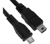 Cable USB (MiniUSB5pin-M Tipo B/MicroUSB-M Tipo B) 18m - BeMatik