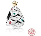 New 925 Silver Santa Claus Elk Deer Snowflake Tree Candy Cane Socks Hat Christmas Beads Fit Pandora Charms Bracelet DIY Jewelry